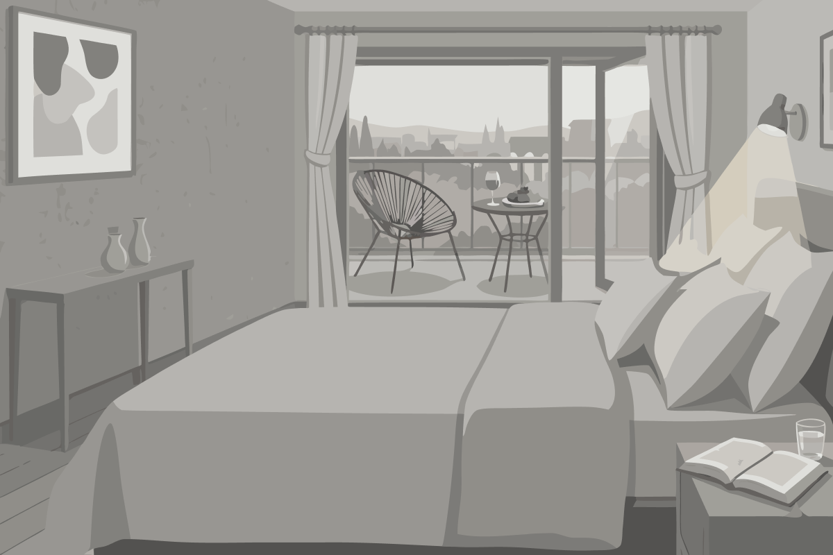 Apartment mit Poolblick